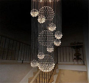 Lampadario <span class=keywords><strong>a</strong></span> Spirale Duplex Diametro 80cm Altezza 280cm Lampadario in Cristallo Decorativo Luci Pendenti per <span class=keywords><strong>Soggiorno</strong></span> - Product Image 1