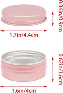 Envases Cosméticos Redondos de Aluminio Color Oro Rosa de 5g 10g 15g 20g 30g 50g 60g para Crema y Té en Polvo - Product Image 2