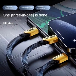 สายชาร์จเร็วแบบ4 in 1 USB C สายชาร์จไมโคร USB Type C แบบ<span class=keywords><strong>3</strong></span> in 1สำหรับโทรศัพท์มือถือ - Product Image 3