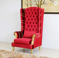 Chaise de trône de pédicure de luxe Bomacy Salon de beauté Hot Red Queen Royal avec pied SPA en cuir PU 110/220V/240V