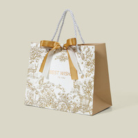 Sacs en papier laminé de luxe écologique Sacs d'emballage en papier cadeau d'art fourre-tout impression complète pour cadeau