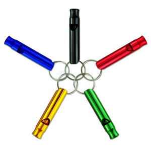 Porte-clés sifflet en alliage d'aluminium, multicolore, durable, équipement de survie et de sécurité en plein air - Product Image 4