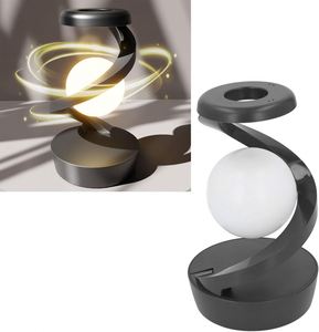Lampe de table sans fil à suspension rotative, lampe de chevet moderne blanche, lampe de table RGB, lumière d'ambiance nocturne - Product Image 5