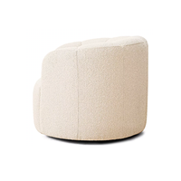 Fauteuil individuel de style européen, rembourré, avec dossier en forme de baril, pour salon, avec coussin en éponge moelleuse et douce, idéal pour hall d'hôtel