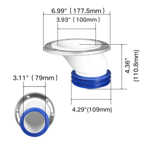 Flangia Offset per Spostamento <span class=keywords><strong>Scarico</strong></span> WC, Regolazione Posizione Installazione WC con Guarnizione - Product Image 4