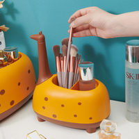 Boîte de rangement de bureau en forme de cerf/girafe, organisateur de maquillage multifonctionnel, porte-stylo pour cosmétiques, papeterie, télécommande