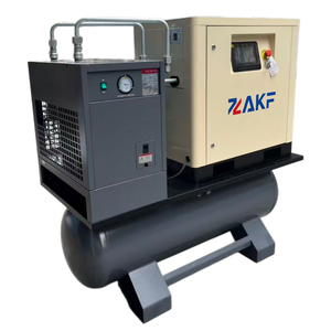 Compressore d'aria rotativo a vite industriale ZAKF PM VSD 3.7KW 5hp con serbatoio essiccatore integrato 10Bar 0.3m3/min 230V 50HZ Silenzioso per officina auto - Product Image 5