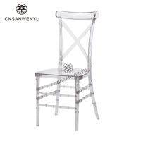 Chaises Napoléon transparentes en gros pour mariages, fêtes et hôtels, chaises Napoléon en cristal, chaises Tiffany Chiavari en plastique pour événements