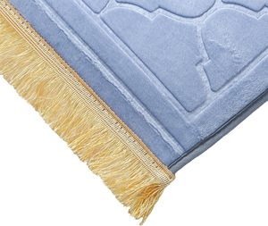 Tappetino da <span class=keywords><strong>Preghiera</strong></span> Islamico con Design ad Arco, Schiuma Memory Spessa, Frange - Essenziale per l'Eid e le Preghiere Quotidiane - Product Image 5