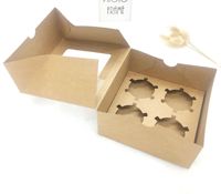 Boîte de papier de fenêtre en forme de coeur de nouveau style pour boîte de papier Pop-up 4/6 Cupcake pour boîte à Cupcake