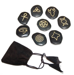 ชุดหินจักระเซเว่นชุด,ชุดหินธรรมชาติแร่เรกิ-Pentragram Wiccan แบบธรรมชาติ - Product Image 1