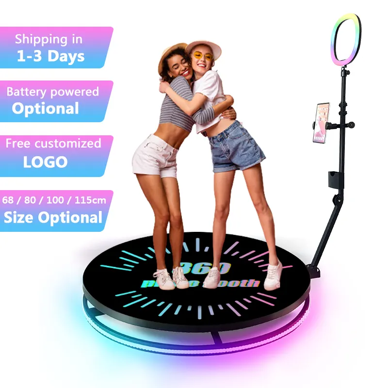 DHL Fast Shipping In 48H 360 Photo Booth Automatic Selfie Magic 360 Camera Photobooth 115 CM Video 360 Spin Machine With Wedding