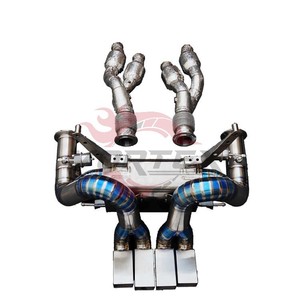 Système d'échappement léger Vortex entièrement en titane avec collecteurs thermiquement protégés compatible avec Lamborghini Aventador LP700-4 V12 Racing - Product Image 1