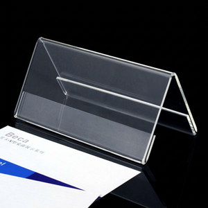 Customizable Acrylic Sign Holder Table Card V shape acrylic A4 paper <b>display</b> <b>stand</b> - Product Image 1