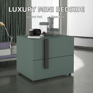 Modern Luxury <b>Mini</b> Glass Designer <b>Bedside</b> <b>Table</b> for Bedroom-Nightstands Villa Bedroom Furniture - Product Image 2