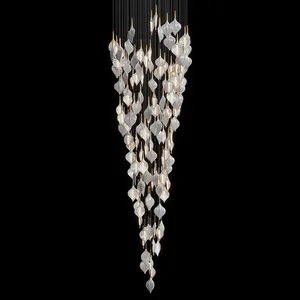 Lustre en céramique de luxe moderne brillant boule pendentif lumière pour la maison salon hall de l'hôtel - Product Image 6