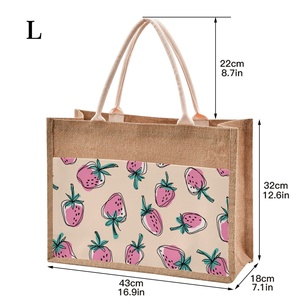 Strawberry Print Handmade <b>Straw</b> Woven Women's Handbags Summer Beach Ladies <b>Straw</b> Clutch Beach Rattan <b>Bag</b> - Product Image 3