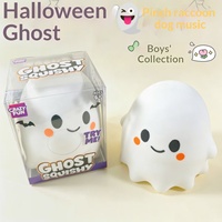 Nouveau jouet anti-stress fantôme en caoutchouc mignon et grand (16 cm) pour Halloween, cadeau amusant pour garçons et filles de 14 ans et plus