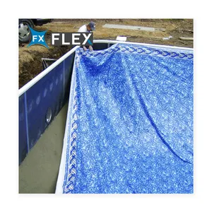 FLFX kolam renang biru laut diperkuat kolam renang PVC Liner di atas kolam tanah 1.5mm