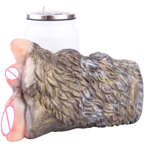 GEEBA Vagin artificiel en <span class=keywords><strong>silicone</strong></span> pour hommes, poche vaginale animale, double trou, jouets sexuels, boutique de jeux de rôle fantastiques, stimulateur de pénis, Faak - Product Image 4