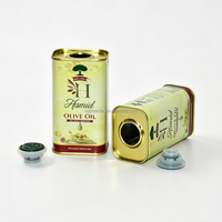Vente en gros de boîtes en conserve personnalisées de 175, 200 et 250 ml pour huile d'olive, huile de truffe, huile de citron, huile de noix, huile d'avocat, huile de piment, huile de tournesol, emballage carré scellé