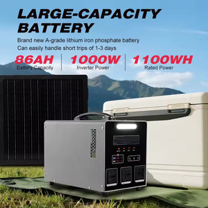 Système de stockage d'énergie solaire portable extérieur avec batterie LiFePO4 en fer, 200W, 300W, 600W, 1000W, 2000W, pour climatiseur mobile et chargeur - Product Image 4