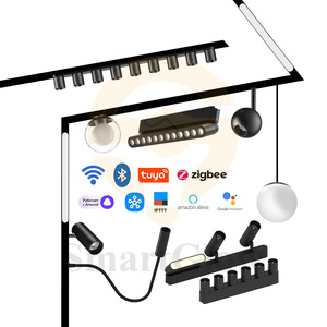 מחירים תחרותיים dc24v אולטרה דק מעקה חכם מנורת זרקורים מערכת מגנטי zigbee הוביל אורות מסלול - Product Image 4