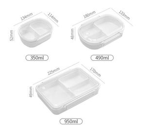 กล่องพลาสติกขนาดเล็กสำหรับเก็บผักสลัดในตู้เย็น กล่องใส่อาหาร กล่องเบนโตะ - Product Image 5