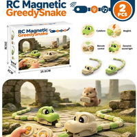 Juguete de Batalla de Serpientes Electromagnéticas de Plástico RC Personalizado, Juego Interactivo Competitivo, Juego Educativo STEM, Rompecabezas para Niños y Familias