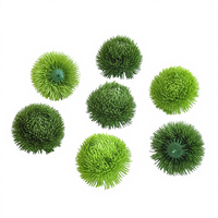 Bunga Bola Rumput Buatan PVC Lembut 10CM Bahan DIY Modern untuk Dekorasi Buket Daun & Bunga Palsu