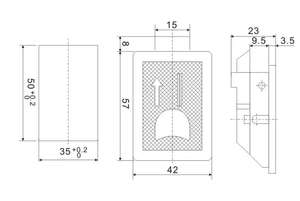 DL16F ปุ่มกดกุญแจประตูบานเลื่อนเครื่องบินล็อคแผงกดคลิป<span class=keywords><strong>ล็อค</strong></span> - Product Image 2