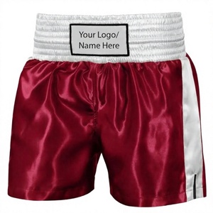 Pantalones Cortos de Boxeo Personalizados OEM ODM, Tejido de 180g, Ajuste Atlético, Todos los Colores/Tallas, Logotipo Personalizado, MMA, Muay Thai, Kickboxing, Venta al Por Mayor - Product Image 1