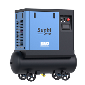 เครื่องอัดอากาศแบบสกรูโรตารี่อุตสาหกรรมแบบพกพา 3kw 4kw 5.5kw ขนาดเล็ก 4hp 5hp 7.5hp พร้อมถังขนาด 100l 150l 200l - Product Image 1