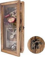 Cadre de présentation pour diplôme, grande boîte à souvenirs de remise de diplôme avec fenêtre en verre et serrure métallique, vitrine pour objets commémoratifs de la remise de diplôme