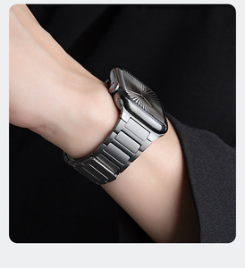 Eraysun regolabile Unisex per <span class=keywords><strong>Apple</strong></span> <span class=keywords><strong>Ultra</strong></span> 2 3 49mm cinturino per orologio Full Titanium lusso classico leggero Skin-friendly cinturini per orologi - Product Image 4