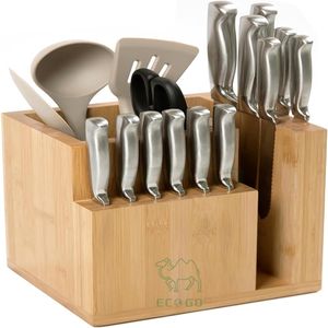 Support antidérapant et facile à nettoyer pour couteaux <span class=keywords><strong>de</strong></span> <span class=keywords><strong>chef</strong></span>, couteaux à steak, spatules et ciseaux sur le <span class=keywords><strong>comptoir</strong></span> <span class=keywords><strong>de</strong></span> la cuisine - Product Image 1