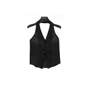 Uma לבן נשים מינימליסטי אוסף האביב החדש רסים העליון נקרע העליון של נקרז גואנגג 'ואו shisanhang run deng - Product Image 6