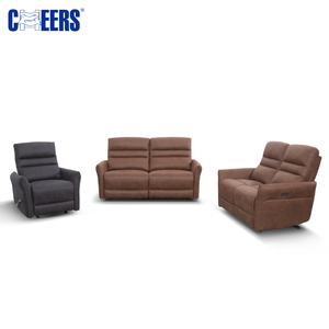 MANWAH CHEERS - Ensemble de canapés inclinables en tissu, vente en gros d'usine, mobilier de salon moderne, canapé sectionnel inclinable électrique - Product Image 3