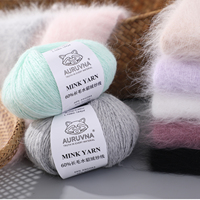 Hochwertige Nerzgarne 60% Angora-Kaninchen Langhaar und 40% Nylon Handstrickgarn für Damen Pullover Schal Mützen ECHTES Material 25g