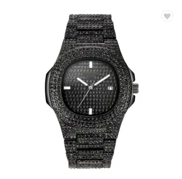Mens Watches Top Brand Luxury quartz jam Gold Diamond Watch for Men Square Quartz Waterproof Wristwatch Relogio Masculino