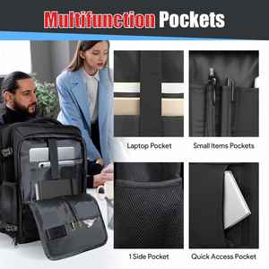 Extra Large Travel Laptop <b>Backpack</b> RFID Blocking TSA Design Waterproof Multifunction Pockets for Travel Essentials Organization - Product Image 5