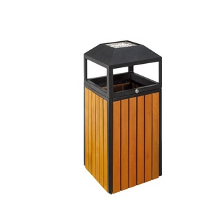 De alta calidad al aire libre de <span class=keywords><strong>la</strong></span> calle de madera Parque <span class=keywords><strong>basura</strong></span> público residuos bin - Product Image 3