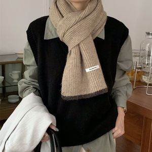 Soft Solid Color Knitted <strong>Scarf</strong> Acrylic Autumn Winter Ins <strong>Korean</strong> Style Warm Cashmere <strong>Scarf</strong> - Product Image 6