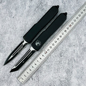 Cuchillo de Caza Micro Hera, Mango Negro, Hoja con Acabado Stonewash, Cuchillo Táctico Multiusos para Campamento, Caza, Supervivencia, Herramientas de Bolsillo - Product Image 6