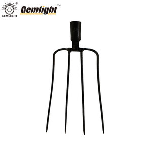 Cabeza de Horquilla de Jardín Azul de Grado Industrial con 4 Puntas, Acero Forjado para Uso Ferroviario-F102 - Product Image 1