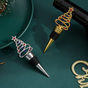 Christmas Tree <b>Wine</b> <b>Stopper</b> Zinc Alloy Gold And Silver Creative Bottle <b>Stopper</b> For <b>Wine</b> Preservation Party Gift - Product Image 5