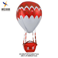 Accessoires de décoration de fête en intérieur, ballons en feuille d'hélium, ballons en forme de montgolfière 4D colorés, certifiés CE, pour mariages et fêtes