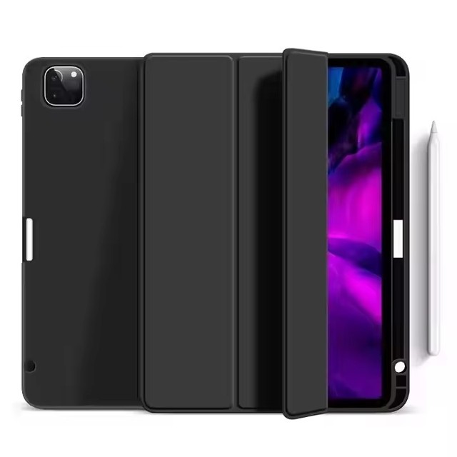 Ultra-thin Magnetic case for iPad Pro 13 Inch 2024 Smart Tablet Cover Pencil Charging case with Pencil Holder