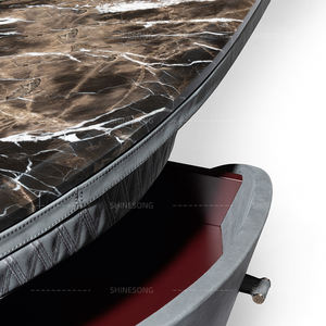 लक्जरी घर संगमरमर शीर्ष डेस्क कार्यालय फर्नीचर microfiber चमड़े की सतह लकड़ी के लेखन डेस्क - Product Image 5