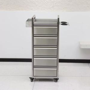 Fuying Stainless Steel Salon <b>Tool</b> Cabinet with 5 Drawers Salon Trolley 4-Wheel Beauty Salon Furniture - Product Image 2